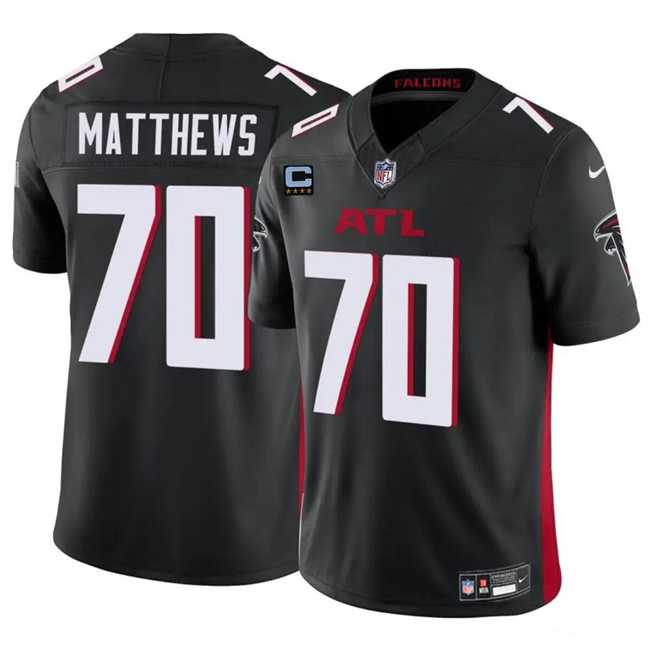 Men & Women & Youth Atlanta Falcons #70 Jake Matthews Black 2024 F.U.S.E With 4-Star C Patch Vapor Untouchable Limited Stitched Jersey,We sell and wholesale Men & Women & Youth Atlanta Falcons #70 Jake Matthews Black 2024 F.U.S.E With 4-Star C Patch Vapor Untouchable Limited Stitched Jersey on line form chian!